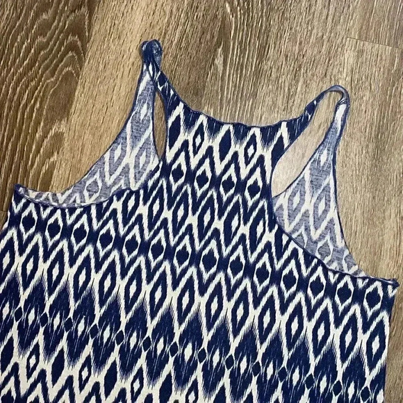 Womens Maurices Blue and White Aztec Print Tank Top - M - Picture 4 of 5